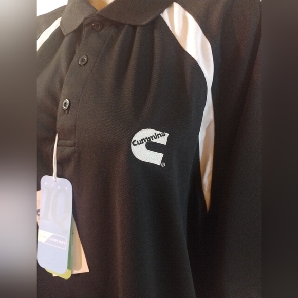 NWT Cummins Engine BLACK Extreme Performance Mens Golf Polo - Picture 2 of 9